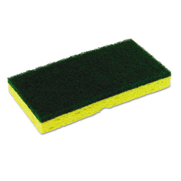 Continental® Medium-duty Scrubber Sponge, 3.13 X 6.25, 0.88 Thick, Yellow-green, 5-pack, 8 Packs-carton freeshipping - TVN Wholesale